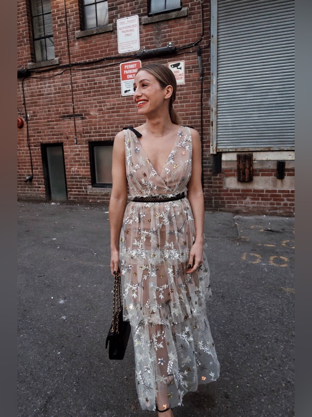 Self-Portrait Star Mesh Midi Dress - Picture 6 of 8